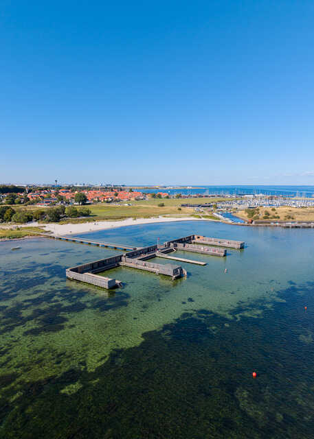 Dragør Søbad med badebro og strand